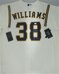 DEVIN WILLIAMS SIGNED OFFICIAL NIKE CREAM BREWERS JERSEY W/ ROY - JSA