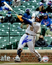 OMAR NARVAEZ SIGNED 8X10 BREWERS PHOTO #3