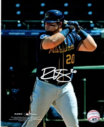 DANIEL VOGELBACH SIGNED 8X10 BREWERS PHOTO #4