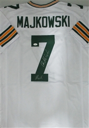 DON MAJKOWSKI SIGNED CUSTOM REPLICA PACKERS WHITE JERSEY W/ "MAJIK" - JSA