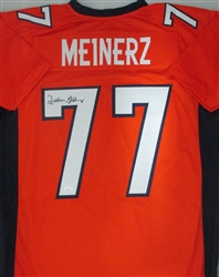 QUINN MEINERZ SIGNED CUSTOM REPLICA BRONCOS ORANGE JERSEY - JSA