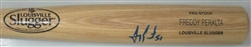 FREDDY PERALTA SIGNED LOUISVILLE SLUGGER NAME ENGRAVED BLONDE BAT - BREWERS - JSA