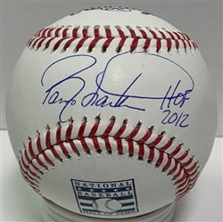 BARRY LARKIN SIGNED OFFICIAL MLB HOF LOGO BASEBALL W/ HOF 2012 - REDS - JSA