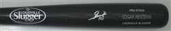 EDGAR RENTERIA SIGNED LOUISVILLE SLUGGER NAME ENGRAVED BLACK BAT - GIANTS - JSA