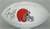 JOE THOMAS SIGNED WILSON CLEV BROWNS LOGO WHITE PANEL FOOTBALL - JSA