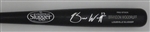 BRANDON WOODRUFF SIGNED LOUISVILLE SLUGGER NAME ENGRAVED BLACK BAT - JSA