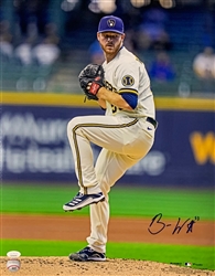 BRANDON WOODRUFF SIGNED BREWERS 16X20 PHOTO #9 - JSA