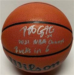 PAT CONNAUGHTON SIGNED FULL SIZE WILSON REPLICA I/O BASKETBALL W/ SCRIPTS - JSA