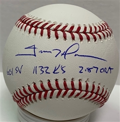 TREVOR HOFFMAN SIGNED OFFICIAL MLB BASEBALL W/ 3 SCRIPTS - JSA