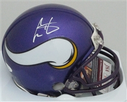 CRIS CARTER SIGNED VIKINGS 2006-2012 MINI HELMET - JSA