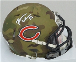 BRIAN URLACHER SIGNED BEARS CAMO MINI HELMET - JSA