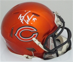 BRIAN URLACHER SIGNED BEARS FLASH MINI HELMET - JSA