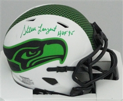 STEVE LARGENT SIGNED SEAHAWKS LUNAR MINI HELMET W/ HOF - JSA