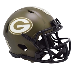 GREEN BAY PACKERS UNSIGNED RIDDELL NFL SALUTE TO SERVICE SPEED MINI HELMET