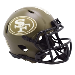 SAN FRANCISCO 49ERS UNSIGNED RIDDELL NFL SALUTE TO SERVICE SPEED MINI HELMET