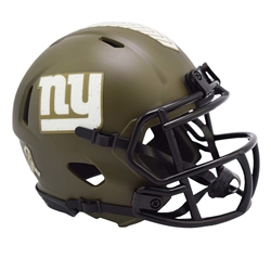 NEW YORK GIANTS UNSIGNED RIDDELL NFL SALUTE TO SERVICE SPEED MINI HELMET