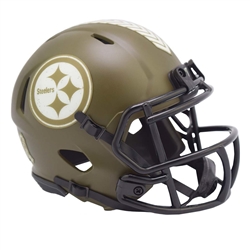 PITTSBURGH STEELERS UNSIGNED RIDDELL NFL SALUTE TO SERVICE SPEED MINI HELMET