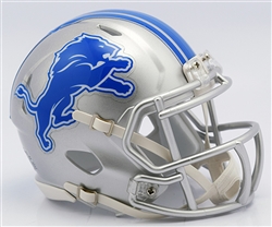 DETROIT LIONS UNSIGNED RIDDELL SPEED MINI HELMET