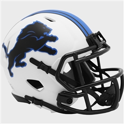 DETROIT LIONS UNSIGNED RIDDELL LUNAR ECLIPSE SPEED MINI HELMET