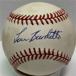 LEW BURDETT (d) SIGNED OFFICIAL NL BASEBALL - BRAVES - JSA