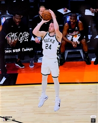 PAT CONNAUGHTON SIGNED 16x20 BUCKS PHOTO #1 W/ NBA CHAMP - JSA