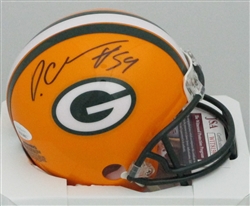 DEVONDRE CAMPBELL SIGNED RIDDELL PACKERS MINI HELMET - JSA