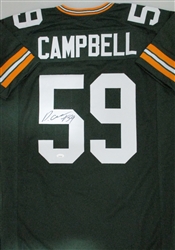 DEVONDRE CAMPBELL SIGNED CUSTOM REPLICA PACKERS GREEN JERSEY - JSA