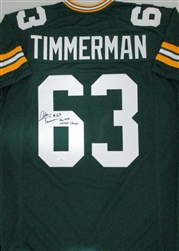 ADAM TIMMERMAN SIGNED CUSTOM REPLICA PACKERS GREEN JERSEY - JSA