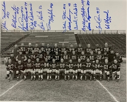 GREEN BAY PACKERS 1956 TEAM SIGNED 8X10 PHOTO W/ 14 SIGNATURES
