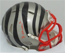 JA'MARR CHASE SIGNED BENGALS FLASH SPEED MINI HELMET - BAS