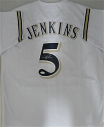 GEOFF JENKINS SIGNED CUSTOM REPLICA BREWERS WHITE JERSEY - JSA