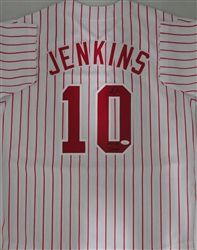 GEOFF JENKINS SIGNED CUSTOM REPLICA PHILLIES JERSEY W/ WS CHAMPS - JSA