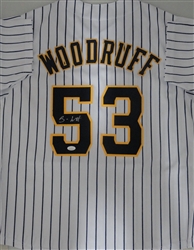 BRANDON WOODRUFF SIGNED CUSTOM REPLICA BREWERS  PINSTRIPE JERSEY - JSA