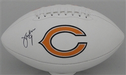 JIM McMAHON SIGNED WHITE PANEL BEARS LOGO FOOTBALL - JSA