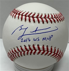 BEN ZOBRIST SIGNED OFFICIAL MLB BASEBALL W/ 2016 WS MVP - CUBS - JSA