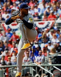 FREDDY PERALTA SIGNED BREWERS 8X10 PHOTO #7