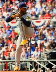 FREDDY PERALTA SIGNED BREWERS 16X20 PHOTO #7 - JSA