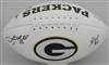 LEROY BUTLER SIGNED PACKERS LOGO WHITE PANEL FOOTBALL W/ HOF - JSA