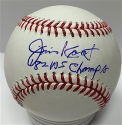 JIM KAAT SIGNED OFFICIAL MLB BASEBALL W/ '82 WS CHAMP - TWINS - JSA