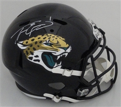 TRAVIS ETIENNE SIGNED FULL SIZE JAGUARS REPLICA SPEED HELMET - BAS