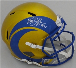 VAN JEFFERSON SIGNED FULL SIZE LA RAMS FLASH REPLICA SPEED HELMET - BAS