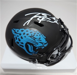 TRAVIS ETIENNE SIGNED JAGUARS ECLIPSE SPEED MINI HELMET - BAS