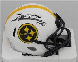 ROD WOODSON SIGNED STEELERS LUNAR SPEED MINI HELMET - BAS