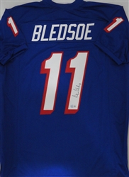 DREW BLEDSOE SIGNED CUSTOM REPLICA PATRIOTS JERSEY - BAS