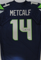 DK METCALF SIGNED CUSTOM SEAHAWKS REPLICA  JERSEY - BAS