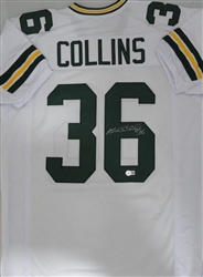 NICK COLLINS SIGNED CUSTOM REPLICA PACKERS WHITE JERSEY - BAS