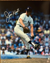 JIM KAAT SIGNED 16X20 YANKEES PHOTO #1 - BAS