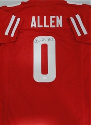 BRAELON ALLEN SIGNED CUSTOM REPLICA WI BADGERS RED JERSEY - JSA