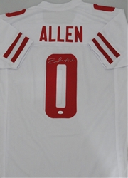 BRAELON ALLEN SIGNED CUSTOM REPLICA WI BADGERS WHITE JERSEY - JSA