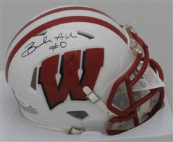 BRAELON ALLEN SIGNED WI BADGERS RIDDELL SPEED MINI HELMET - JSA